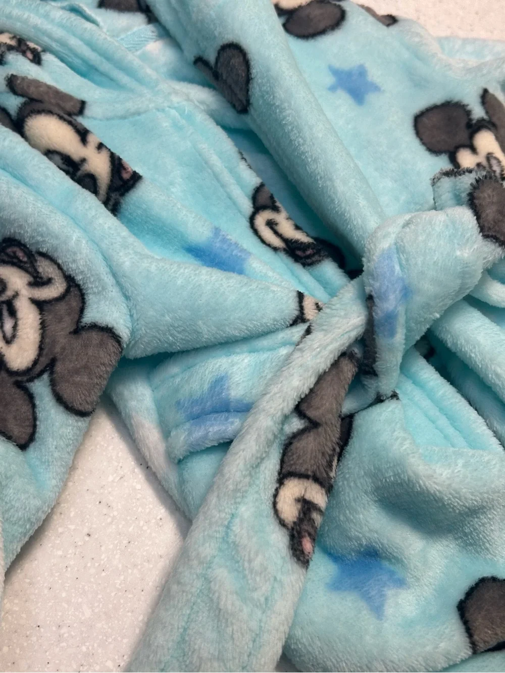 Disney Baby Mickey Mouse Plush Hooded Bathrobe 0-12 Months